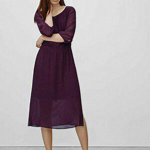 Aritzia Babaton Pieter Pleated Midi Dress Women Size XXS‎